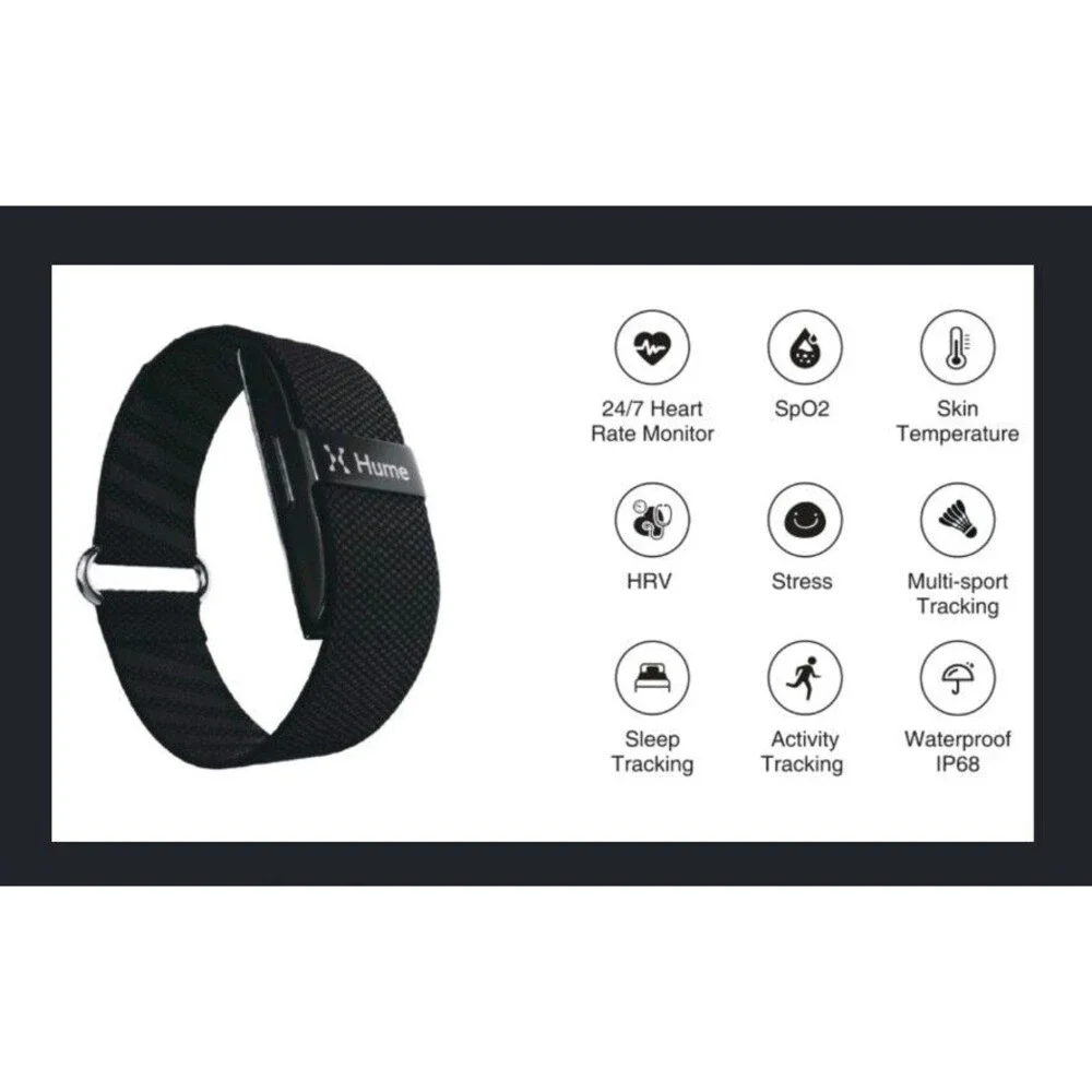 Hume Health Band 1.0 Fitness Longevity Tracker Waterproof Band w/Charger ONLY